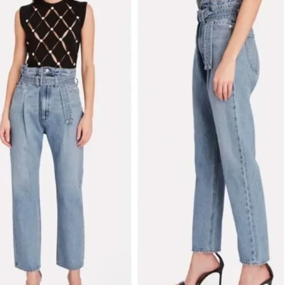 AGOLDE Reworked 90s ultra high-rise Paperbag straight Jeans - Picture 8 of 8